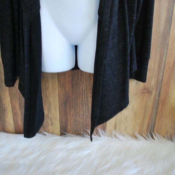 Peach Women's Cardigan with Bottom Tie Activewear Black M - Picture 4 of 6